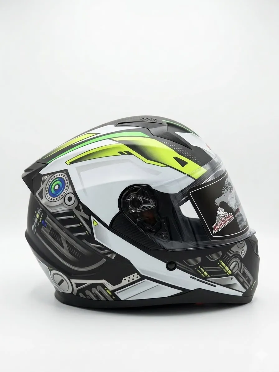 BLACKLION -Matt  Black/White Green